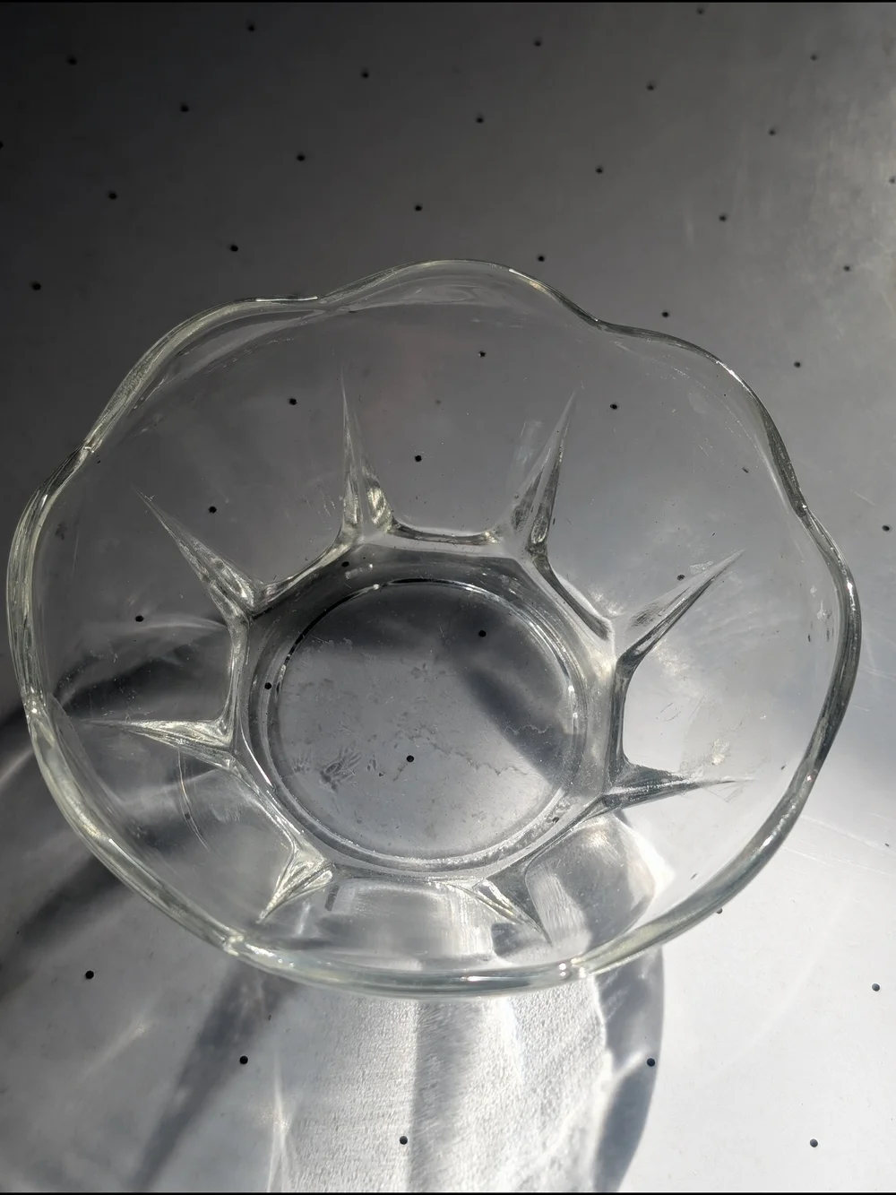 Swedish Modern Clear by Anchor Hocking Fruit Dessert Bowl Ray & Arch Design MCM
